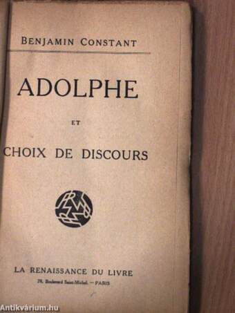 Adolphe et Choix de Discours