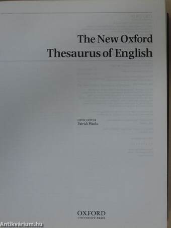 The New Oxford Thesaurus of English