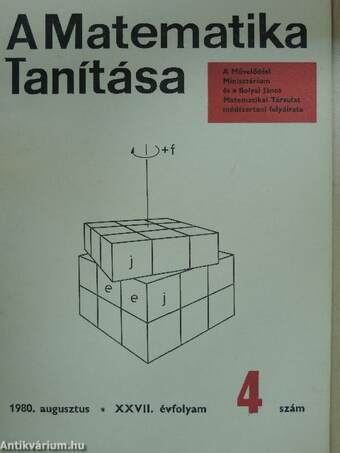 A Matematika Tanítása 1980. augusztus