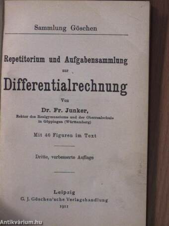 Repetitorium und Aufgabensammlung zur Differentialrechnung