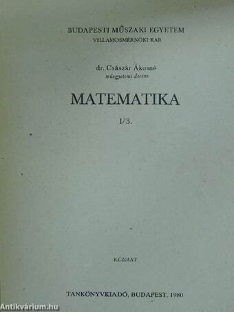 Matematika I/3.