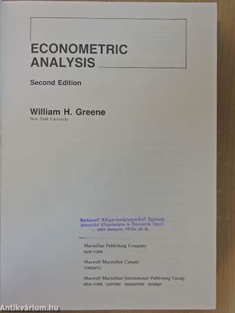 Econometric Analysis