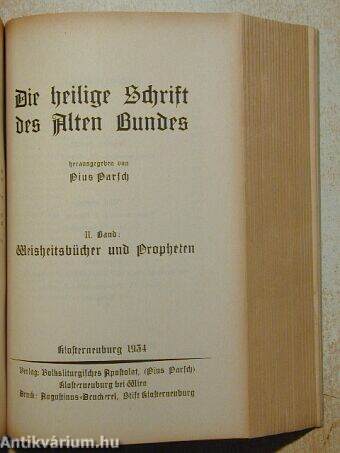 Die Heilige Schrift des alten Bundes (gótbetűs)