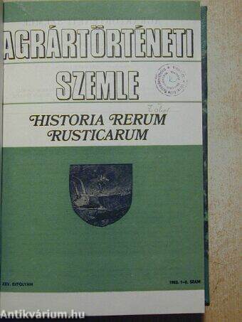 Agrártörténeti Szemle 1983/1-4.