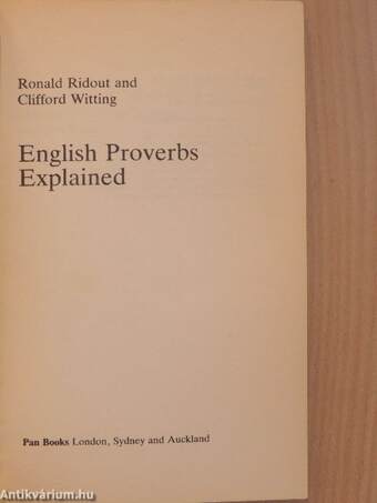 English Proverbs Explained