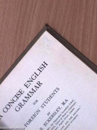 A Concise English Grammar for Foreign Students