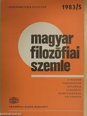 Magyar Filozófiai Szemle 1983/5.