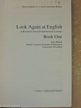 Look Again at English I.