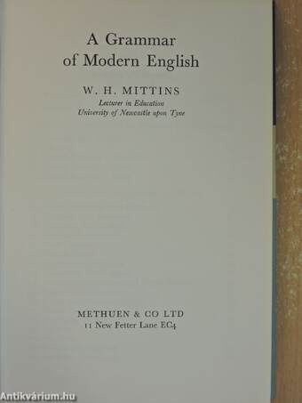 A Grammar of Modern English