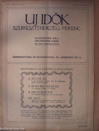 Uj Idők 1918., 1926., 1930., 1935. (vegyes számok) (40 db)