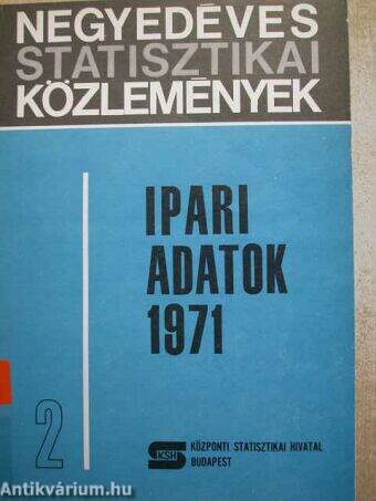 Ipari adatok 1971/2