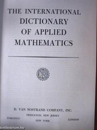 The International Dictionary of Applied Mathematics