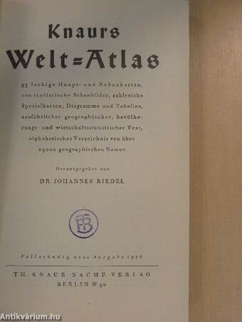 Knaurs Welt-Atlas