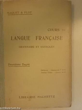 Cours de langue francaise