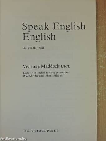 Speak English English