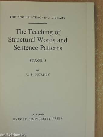 The Teaching of Structural Words and Sentence Patterns 3.