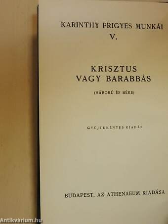 Krisztus vagy Barabbás