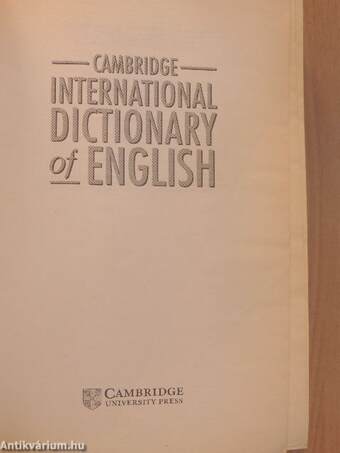 Cambridge International Dictionary of English