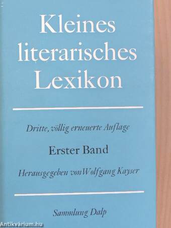 Kleines literarisches Lexikon I-II.