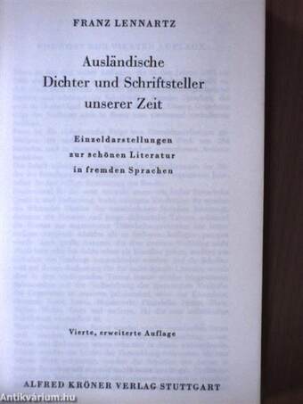 Ausländische Dichter und Schriftsteller unserer Zeit