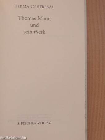 Thomas Mann und sein Werk