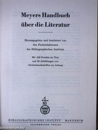 Meyers Handbuch über die Literatur