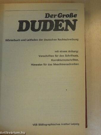 Der Große Duden Rechtschreibung