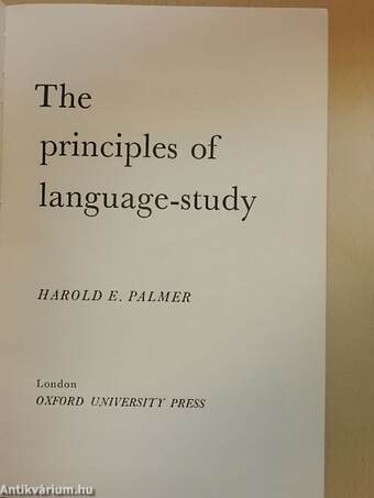 The principles of language-study