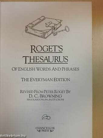 Roget's Thesaurus of English Words and Phrases