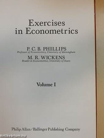 Exercises in Econometrics I-II.