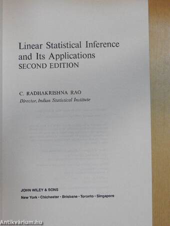 Linear Statistical Inference and Its Applications