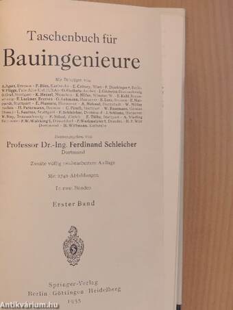 Taschenbuch für Bauingenieure I-II.