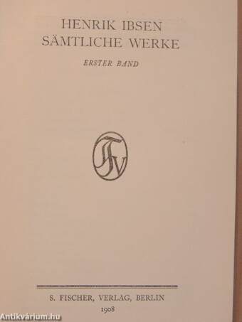 Henrik Ibsen Sämtliche Werke I-V.