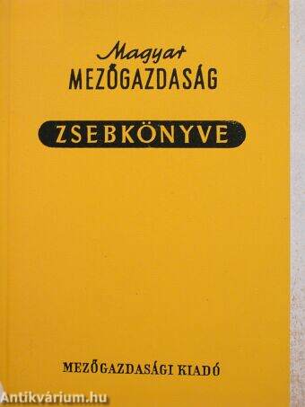 Magyar mezőgazdaság zsebkönyve 1967
