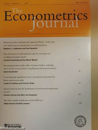 The Econometrics Journal 2000/1.