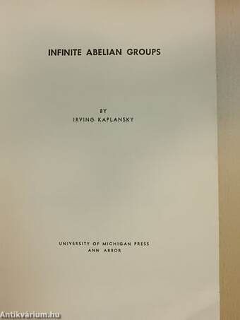 Infinite Abelian Groups