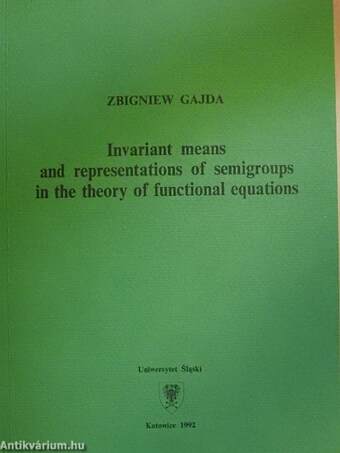 Invariant means and representations of semigroups in the theory of functional equations