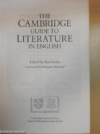 The Cambridge Guide to Literature in English