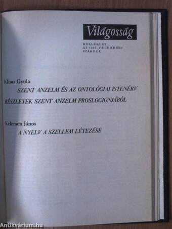 Világosság 1983. január-december/Melléklet az 1983. decemberi számhoz