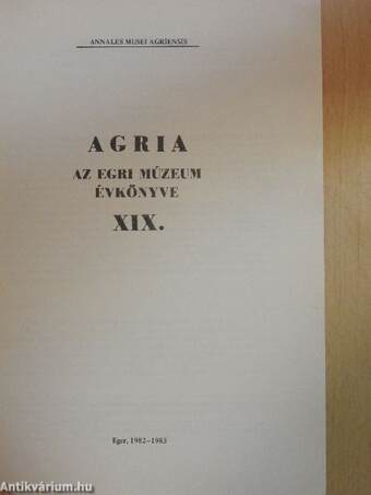 Agria XIX.