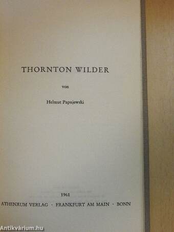 Thornton Wilder