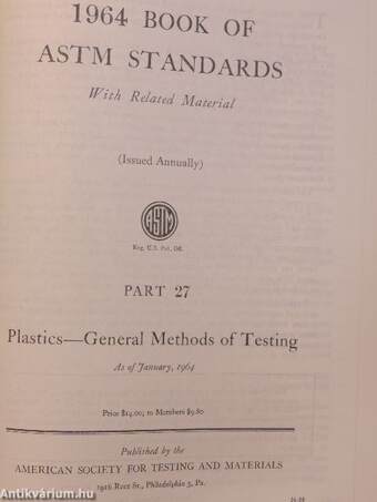 1964 Book of ASTM Standards with Related Material 27