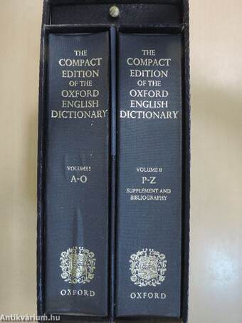 The compact edition of the Oxford english dictionary I-II.