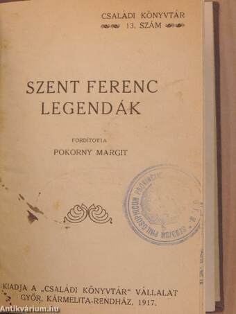 A szeszesital átka/Az isteni gondviselés/Levelek egy Mária-leányhoz I-II./Szent áldozás és szívtisztaság/Ne mentegesd magad/Jézus szívének nagy igérete/A negyedik parancs/Egyház és demokrácia/Szent Ferenc legendák