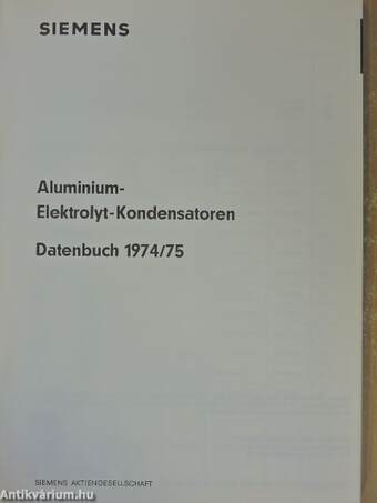 Siemens - Aluminium-Elektrolyt-Kondensatoren