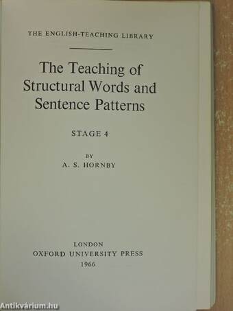 The Teaching of Structural Words and Sentence Patterns 4