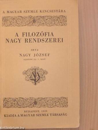 A filozófia nagy rendszerei