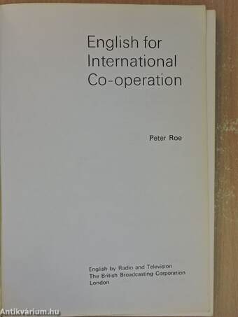 English for International Co-operation