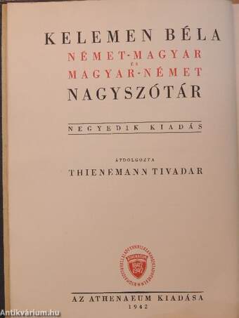 Magyar-német nagyszótár