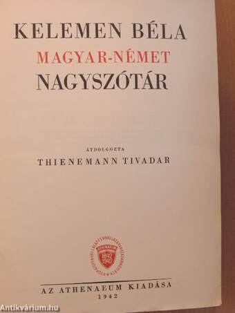 Magyar-német nagyszótár